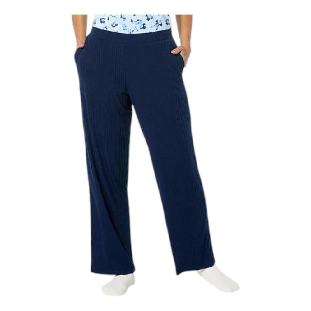 Comfort Code Women's Ribbed Knit Pull-On Lounge Pant Navy - Regular